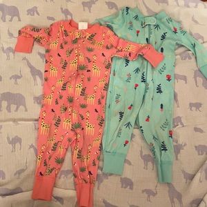 Hanna Andersson Zipper Pajamas - Two - 6–9mos.